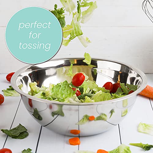 WHYSKO Meal Prep Stainless Steel Mixing Bowl (5-Piece Set) Home, Refrigerator, and Kitchen Food Storage Organizers | Ecofriendly, Heavy Duty, No Lids - My Kitchen Products