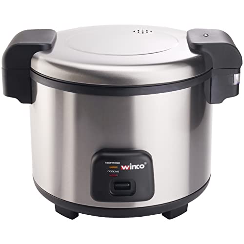 Winco Commercial-Grade Electric Rice Cooker with Hinged Cover, 30 Cup - My Kitchen Products