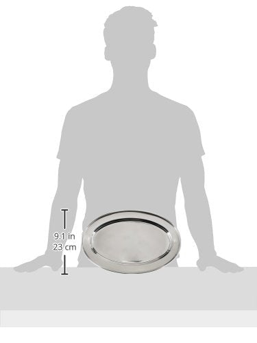 Winco Serving Platter, Oval, 14" x 8-3/4", S/S - My Kitchen Products