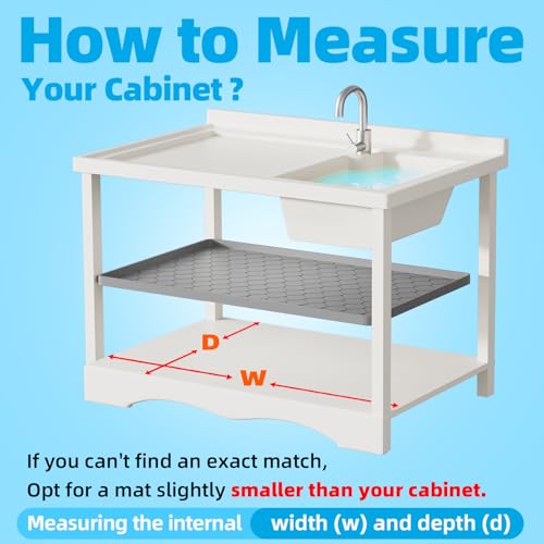 Winisok Silicone Under Sink Mat 34" x 22", Kitchen Essentials and Gadgets, Shelf Liner and Cabinet Protector, Home Organizers and Storage, Waterproof Bathroom Tray - My Kitchen Products