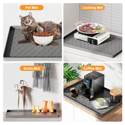 Winisok Silicone Under Sink Mat 34" x 22", Kitchen Essentials and Gadgets, Shelf Liner and Cabinet Protector, Home Organizers and Storage, Waterproof Bathroom Tray - My Kitchen Products