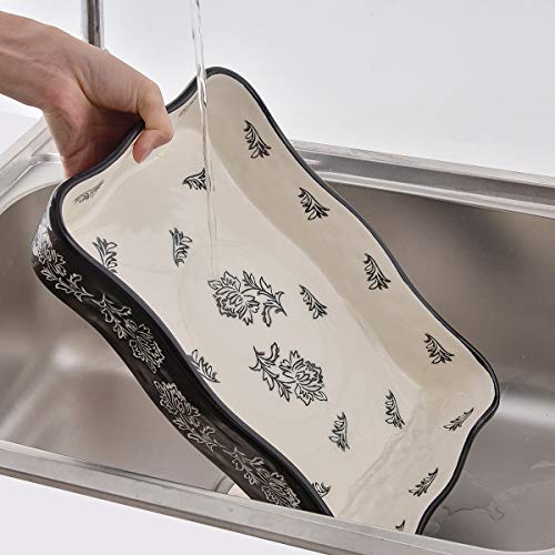 Wisenvoy Baking Dish Casserole Dish Ceramic Lasagna Pan 2-Pcs Bakeware Sets Baking Dishes Baking Set Baking Dish Set - My Kitchen Products