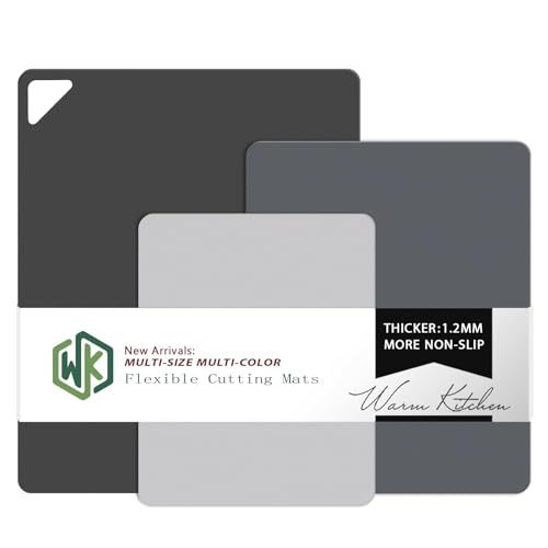 WK Flexible Plastic Cutting Boards Mats for Kitchen, Flexible Non Slip Cutting Mat, Thin Cutting Sheets, BPA Free, Dishwasher Safe, Multi Sizes - My Kitchen Products