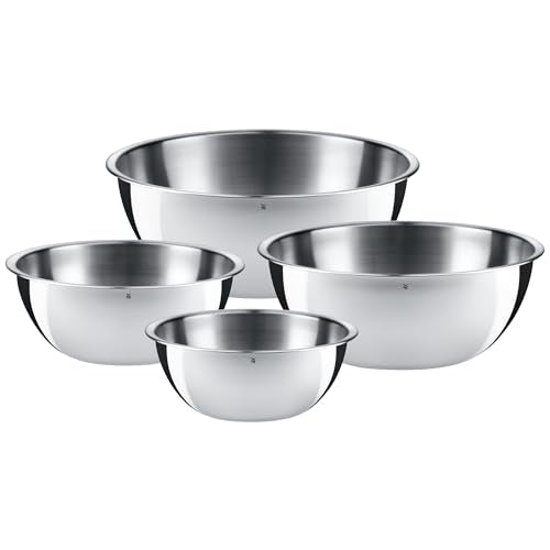 WMF 645709990 Gourmet Bowl Set for Kitchen 4-Piece, Cromargan Stainless Steel, Multifunctional, Mixing Bowl, Serving Bowl, Stackable - My Kitchen Products
