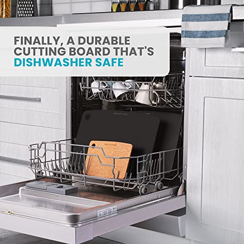 Wooden Cutting Board for Kitchen - Small Composite Wood Cutting Boards Dishwasher - Thin, BPA Free & Eco-Friendly Chopping Board (11.5 x 9 Inch, Natural) - My Kitchen Products