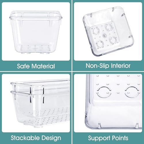 WOWBOX 25 PCS Clear Plastic Drawer Organizer Set, 4 Sizes Desk Drawer Divider Organizers and Storage Bins for Makeup, Jewelry, Gadgets for Kitchen, Bedroom, Bathroom, Office - My Kitchen Products