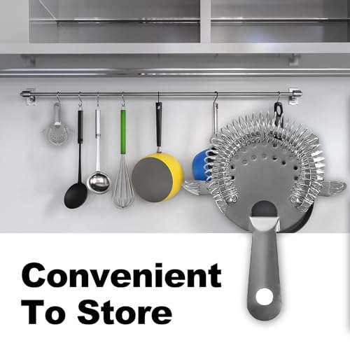 Wozoohyi 2Pcs Cocktail Strainer,4-Prong Stainless Steel Cocktail Strainer for Drinks,Bar Strainer for Bartending,Drink Strainer for Bartenders and Mixologists with High Density Spring (A-Silver2pcs) - My Kitchen Products