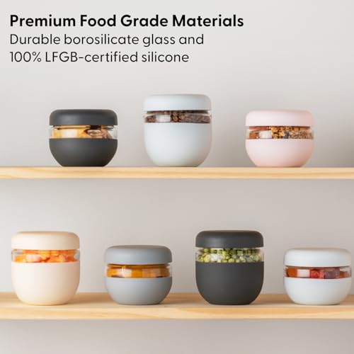 W&P Porter Seal Tight Glass Lunch Bowl Container w/ Lid | Cream 24 Ounces | Leak & Spill Proof, Soup & Stew Food Storage, Meal Prep, Airtight, Microwave and Dishwasher Safe, BPA-Free - My Kitchen Products