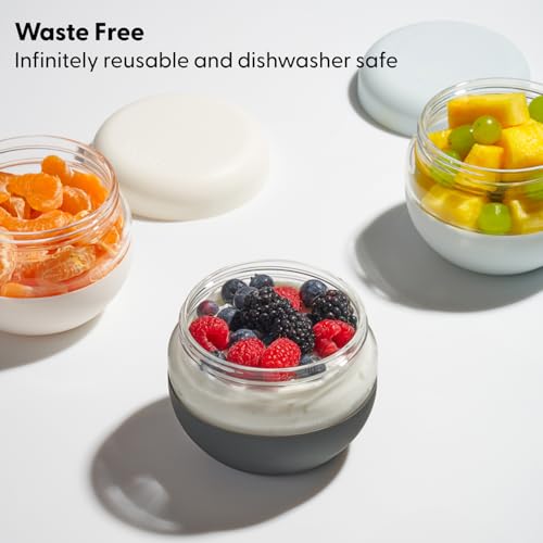 W&P Porter Seal Tight Glass Lunch Bowl Container w/ Lid | Cream 24 Ounces | Leak & Spill Proof, Soup & Stew Food Storage, Meal Prep, Airtight, Microwave and Dishwasher Safe, BPA-Free - My Kitchen Products