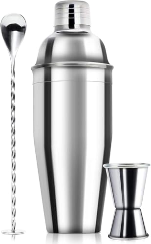 WPHUAW 24oz Cocktail Shaker Bar Set-Professional Margarita Mixer Drink Shaker Professional Stainless Steel Bar Tools