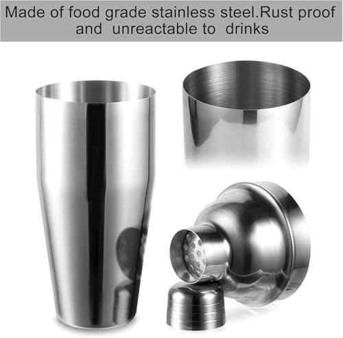 WPHUAW 24oz Cocktail Shaker Bar Set-Professional Margarita Mixer Drink Shaker Professional Stainless Steel Bar Tools Built-in Bartender Strainer for Martini Kit - My Kitchen Products