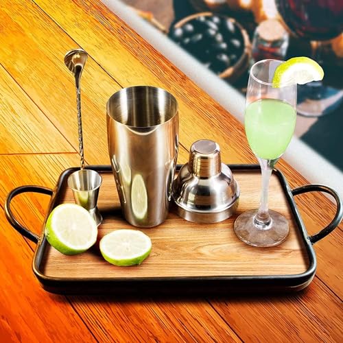 WPHUAW 24oz Cocktail Shaker Bar Set-Professional Margarita Mixer Drink Shaker Professional Stainless Steel Bar Tools Built-in Bartender Strainer for Martini Kit - My Kitchen Products