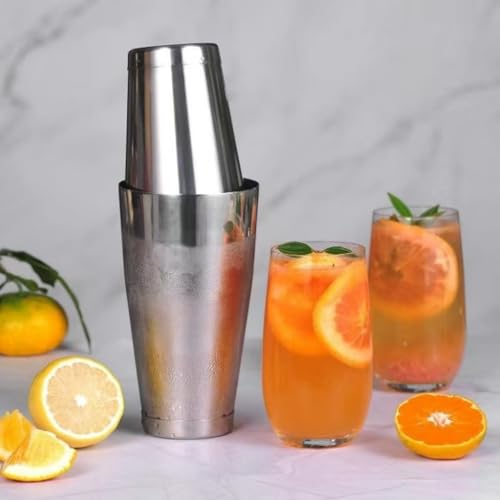 WPHUAW Boston Cocktail Shaker Set, 28 oz & 20 oz Stainless Steel Weighted Shaker Tins, Metal Martini Shaker Drink Mixer for Bartending, Professional Bar Tools for Bartender - My Kitchen Products