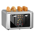 WUNLY Smart Digital 4 Slice Toaster with Touchscreen,Extra Wide 1.5" Slots for Bagel, 6 Bread & Browning Settings, Defrost/Reheat & Sound Control,Silver - My Kitchen Products