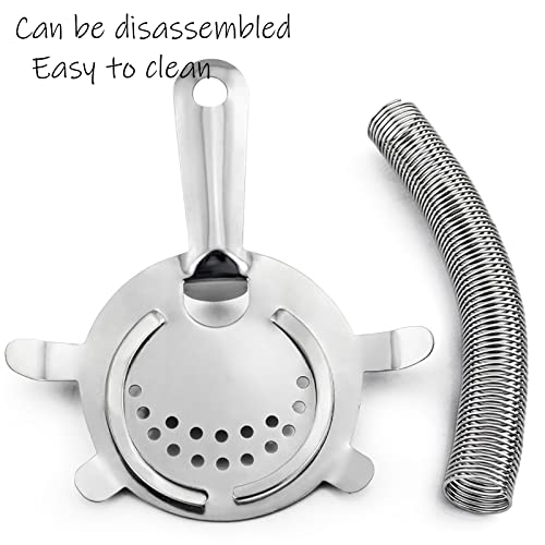 WUWEOT 9 Pack Cocktail Strainer, 4-Prong Stainless Steel Bar Strainer, 6 Inches Silver Bar Tool Drink Strainer with 100 Wire Spring for Bartenders and Mixologists - My Kitchen Products