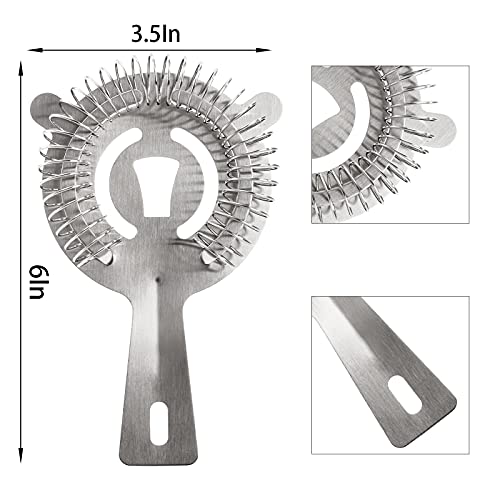 WUWEOT 9 Pack Cocktail Strainer, 6" Professional Stainless Steel Bar Strainer, Silver - My Kitchen Products