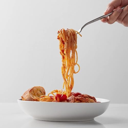 Y YHY Pasta Bowls, 30oz Salad Bowls White Soup Bowls Large Pasta Serving Bowl Porcelain Pasta Plates Wide and Shallow Bowls Set of 6 Microwave Dishwasher Safe Valentines Day Gift - My Kitchen Products