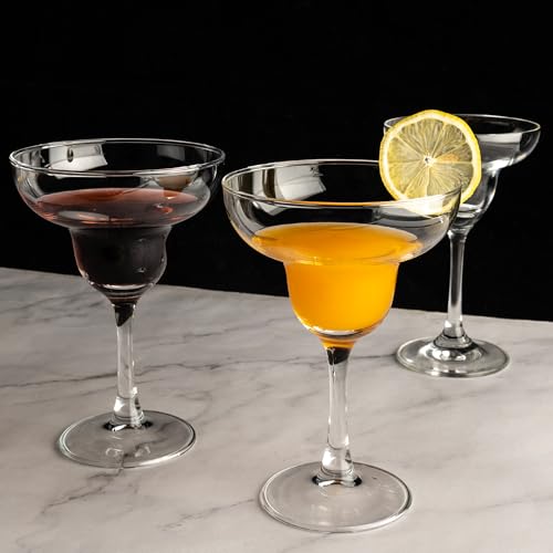 YANGNAY Margarita Glasses Set of 7, 10 oz Reusable Cocktail Glasses with Stem, Perfect for Parties, Mixed Drinks & Frozen Cocktails, Dishwasher Safe - My Kitchen Products