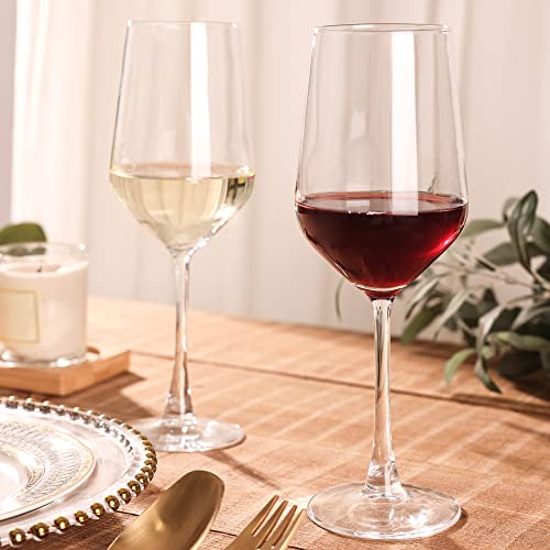 YANGNAY Wine Glasses (Set of 12, 13 Oz), Clear Wine Glasses for Red or White Wine, Smooth Rim, Dishwasher Safe - My Kitchen Products
