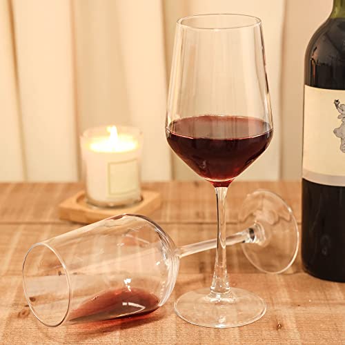 YANGNAY Wine Glasses (Set of 12, 13 Oz), Clear Wine Glasses for Red or White Wine, Smooth Rim, Dishwasher Safe - My Kitchen Products