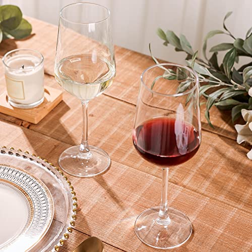 YANGNAY Wine Glasses (Set of 12, 13 Oz), Clear Wine Glasses for Red or White Wine, Smooth Rim, Dishwasher Safe - My Kitchen Products