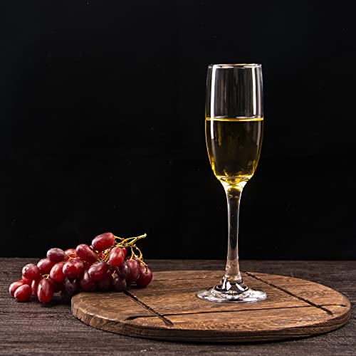 YARYOUNG Champagne Flute Glasses Set of 12, 6 Oz Classic Champagne Glass Set for Wedding, Birthday, Anniversary, Party - My Kitchen Products