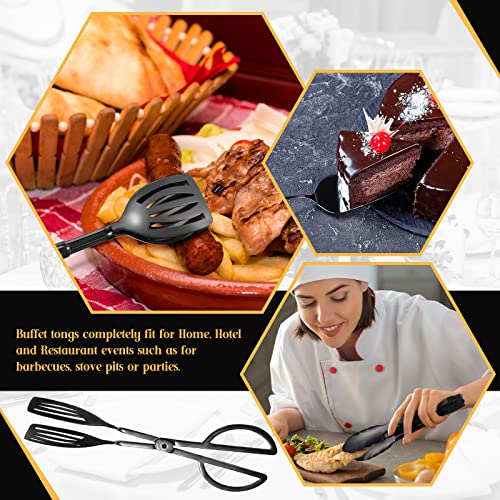 Yetene 19 Pieces Serving Flatware Set Including Stainless Steel Spatulas, Forks, Spoons, Perforated, Soup, Skimmers Spoon, Buffet Tongs, Heavy Duty Serving Tongs for Home(Black) - My Kitchen Products