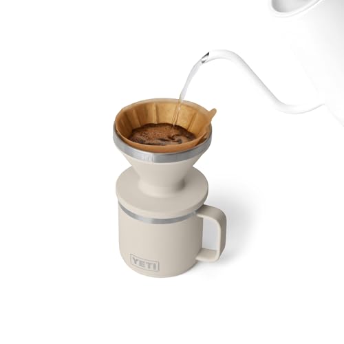 YETI Pour Over Coffee Maker Accessory Ramblers, Designed for Perfect Coffee Extraction Anywhere, Stainless Steel, fits any V60 Filter, Cape Taupe - My Kitchen Products
