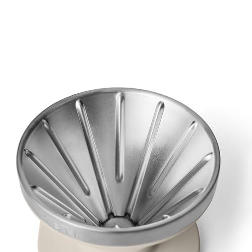 YETI Pour Over Coffee Maker Accessory Ramblers, Designed for Perfect Coffee Extraction Anywhere, Stainless Steel, fits any V60 Filter, Cape Taupe - My Kitchen Products