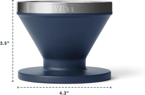 YETI Pour Over Coffee Maker Accessory Ramblers, Designed for Perfect Coffee Extraction Anywhere, Stainless Steel, fits any V60 Filter, Cape Taupe - My Kitchen Products