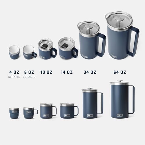 YETI Rambler 14 oz Ceramic Lined Stackable Mug, Vacuum Insulated, Stainless Steel with MagSlider Lid, Cape Taupe - My Kitchen Products
