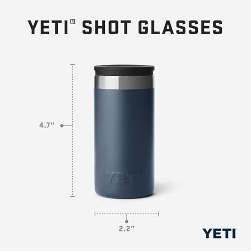 YETI Shot Glasses with Carrying Case, Set of 4, Black - My Kitchen Products
