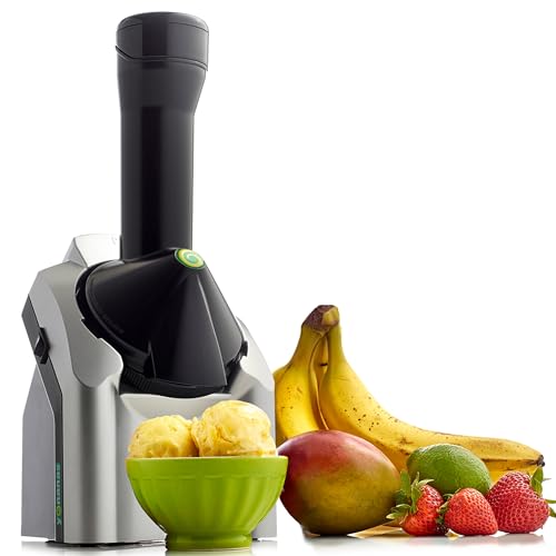 Yonanas Classic Frozen Fruit Soft Serve Maker for Healthy Vegan and Dairy-Free Treats, 200W Silver Machine with 36 Recipes, BPA Free, Easy to Clean, Quick and Simple to Use - My Kitchen Products