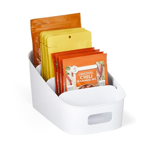 YouCopia ShelfBin Packet Organizer, 4-Tier Stairstep Raised Divided