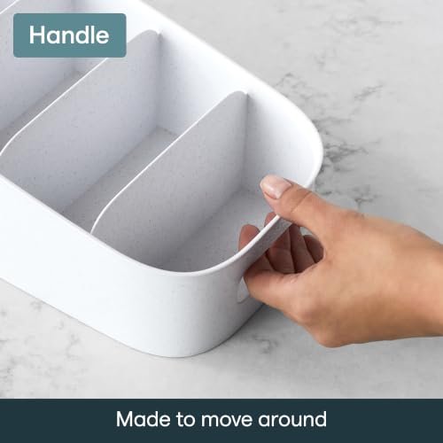 YouCopia ShelfBin Packet Organizer, 4-Tier Stairstep Raised Divided Bin, BPA-Free Storage Caddy for Kitchen Pantry and Cabinet Organization, Tea Bags, Medicine, and More - My Kitchen Products