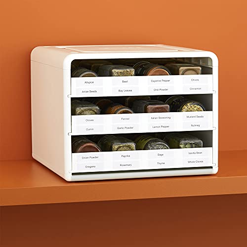 YouCopia SpiceStack® Adjustable Spice Rack Organizer, Pull-Down 24-Bottle Seasonings and Spices Holder for Kitchen Cabinet and Pantry Organization with 104 Included Labels - My Kitchen Products