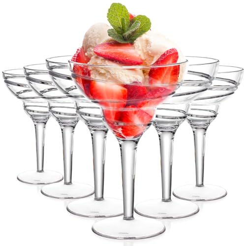 Youeon 6 Pack 12 Oz Hard Acrylic Margarita Glasses with Stem, Shatterproof Acrylic Wine Glasses, Reusable Wine Cups for Indoor and Outdoor Use, Perfect for Wedding, Party, Holiday - My Kitchen Products
