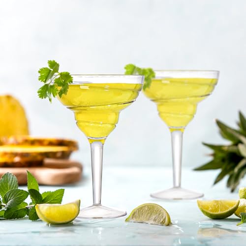 Youeon 6 Pack 12 Oz Hard Acrylic Margarita Glasses with Stem, Shatterproof Acrylic Wine Glasses, Reusable Wine Cups for Indoor and Outdoor Use, Perfect for Wedding, Party, Holiday - My Kitchen Products