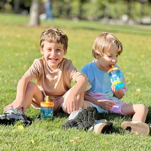 Zak Designs 15oz Bluey Kelso Tumbler Set, Leak-Proof Screw-On Lid with Straw Made of Durable Plastic and Silicone, Perfect Bundle for Kids, 2 Count (Pack of 1) - My Kitchen Products