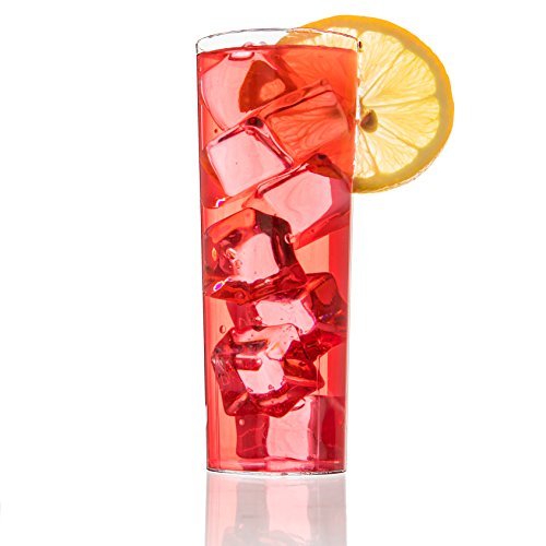 Zappy 12 Hard Plastic Highball Drinking Glasses, 10 oz Tall Collins Scotch Whiskey Glass, Party Wedding Cups, Smoothie Tumbler - My Kitchen Products
