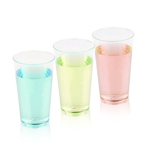 Zappy Elegant Disposable Plastic Straight Wall Shooter Glasses 3 Oz: Clear Pack of 50 Tumblers - Tasting Sample Dessert Shooters Champagne Wine Beer Shot Glass Parfait Souffle Jello Tumbler Party Cups - My Kitchen Products