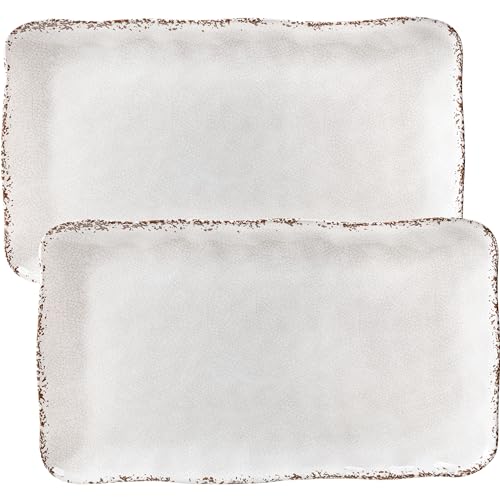 ZAROCRUS Farmhouse Melamine Serving Platters Set of