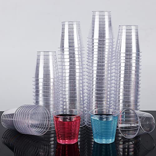 Zcaukya 100 Shot Glasses, 1oz Clear Plastic Disposable Hard Cups, Mini Cups Great Container for Sauce, Sample Tasting, Jello Shots, Pudding - My Kitchen Products