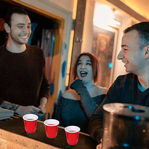 Zcaukya 120ct 2oz Mini Disposable Shot Cups, Small Red Plastic Party Cups for Parties, Games & Events - My Kitchen Products