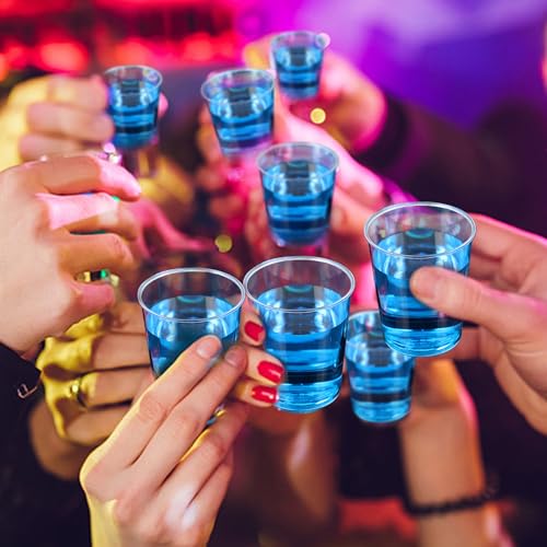 Zcaukya 500 Shot Glasses, 1oz Clear Plastic Disposable Hard Cups, Mini Cups Great Container for Sauce, Sample Tasting, Jello Shots, Pudding - My Kitchen Products