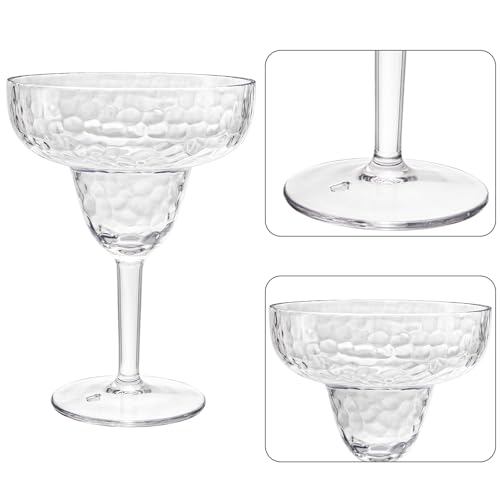 ZENFUN 6 Pack 13 OZ Acrylic Margarita Glasses with Stem, Unbreakable Wine Glass, Shatterproof Cocktail Glasses, Reusable Party Drinking Glass for Martini, Whiskey, Gin, Tequila, BPA-free - My Kitchen Products