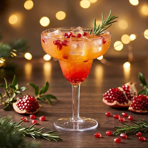 ZENFUN 6 Pack 13 OZ Acrylic Margarita Glasses with Stem, Unbreakable Wine Glass, Shatterproof Cocktail Glasses, Reusable Party Drinking Glass for Martini, Whiskey, Gin, Tequila, BPA-free - My Kitchen Products