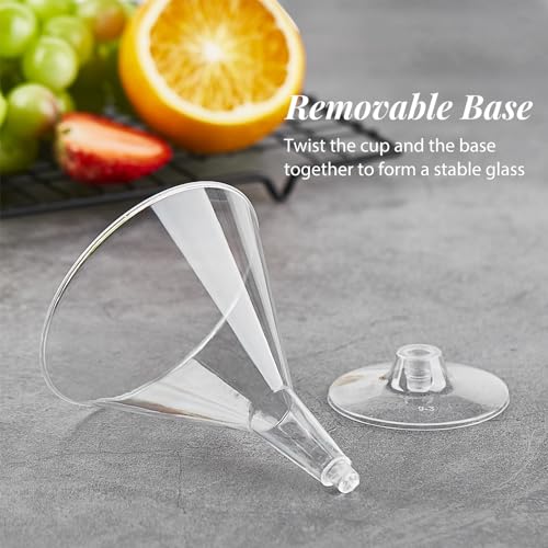 Zezzxu 24 Pack Plastic Martini Glasses 7 Oz Disposable Cocktail Glasses, Tall Mini Martini Glasses Perfect for Fall Halloween Party Birthday Wedding and All Events - My Kitchen Products
