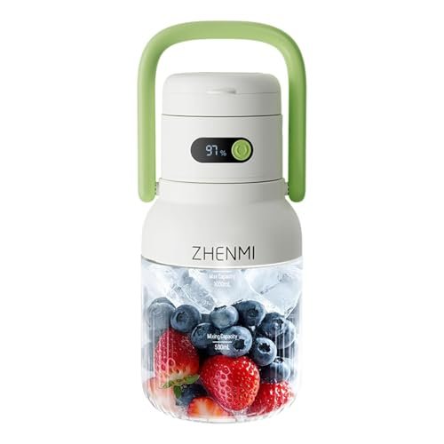ZHENMI Portable Blender, Personal Blender for Smoothies & Shakes, Cordless, 33oz BPA-Free Vessel, 18000RPM