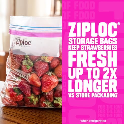Ziploc Gallon Food Storage Bags, Stay Open Design with Stand-Up Bottom, Easy to Fill, 42 Count - My Kitchen Products